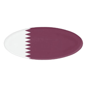 Katar-Flagge Namenschild