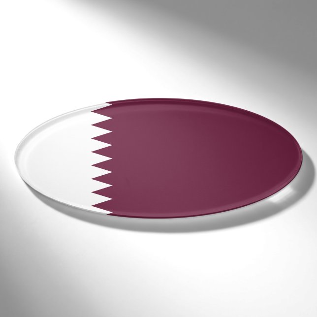 Katar-Flagge Namenschild (Vorderseite)