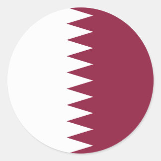 Katar-Flagge Nationaler Stolz Design Runder Aufkleber