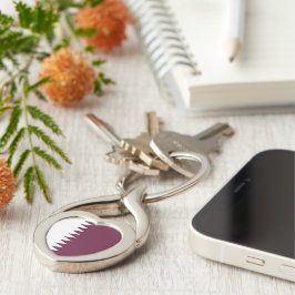 Katar-Flagge Schlüsselanhänger