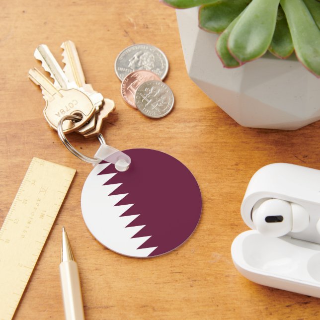 Katar-Flagge Schlüsselanhänger (Schreibtisch)