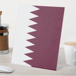 Katar-Flagge Sockelschild