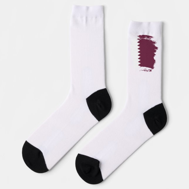Katar-Flagge Socken (Linkes Detail)
