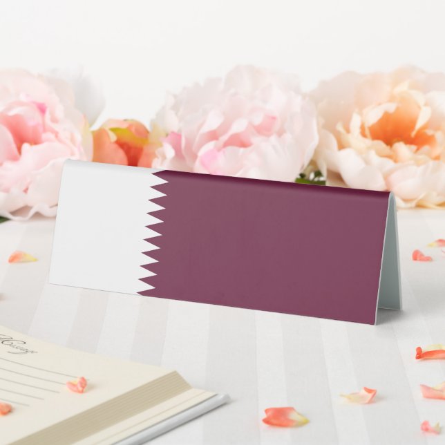 Katar-Flagge Tischaufsteller (In Situ (Hochzeit))