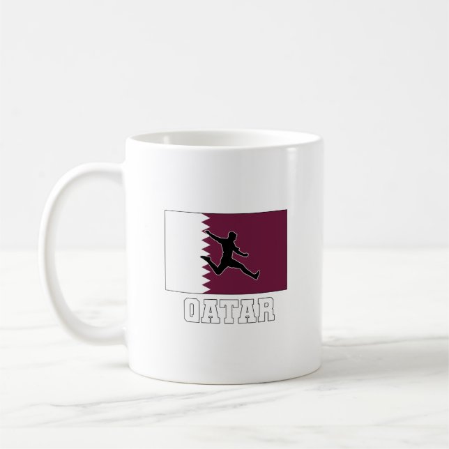 Katar Football-Fußballteam Kaffeetasse (Links)
