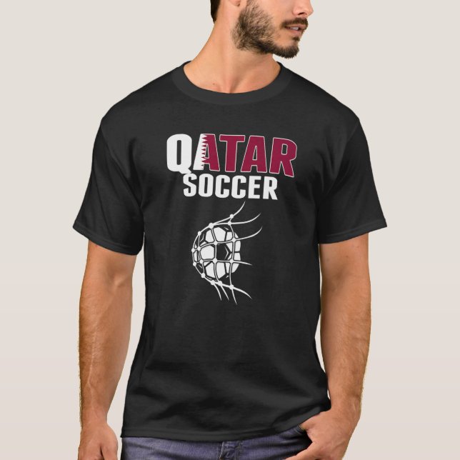 Katar Fußball-Ball im Netz Goal Katari Football Su T-Shirt (Vorderseite)