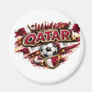 Katar Fußball-Fan-Tasse Patriotischer Fußballanh Magnet