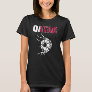 Katar Fußballball Im Netz Tor Unterstützen Sie Den T-Shirt