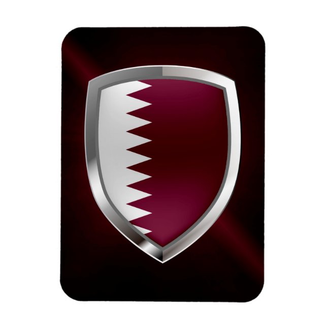 Katar Metallisches Emblem Magnet (Vertikal)