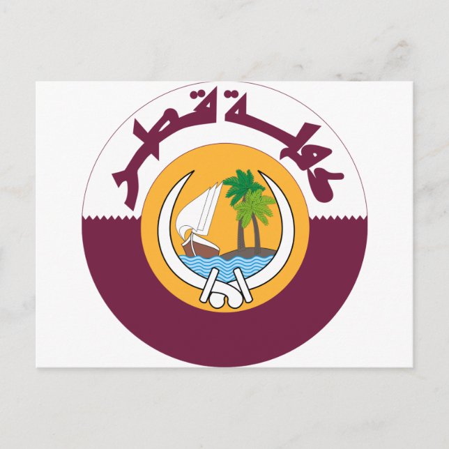 Katar-Wappen Postkarte (Vorderseite)