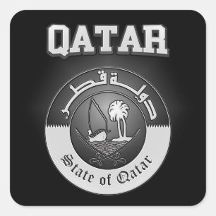 Katar-Wappen Quadratischer Aufkleber