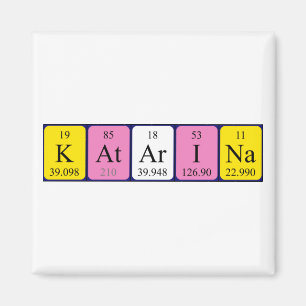 Katarina Magnet für den periodischen Tabellennamen
