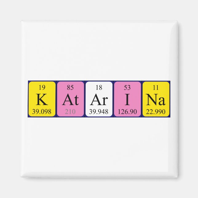 Katarina Magnet für den periodischen Tabellennamen (Vorne)