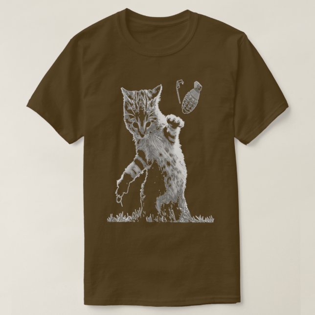 Katastrophe Kat-Abwurfgrenade T-Shirt (Design vorne)