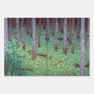 Katayama Bokuyo Mori Forest Wrapping Paper Geschenkpapier Set