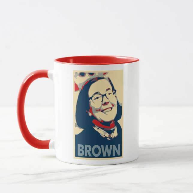 Kate Brown Plakat-politische Parodie Tasse (Links)