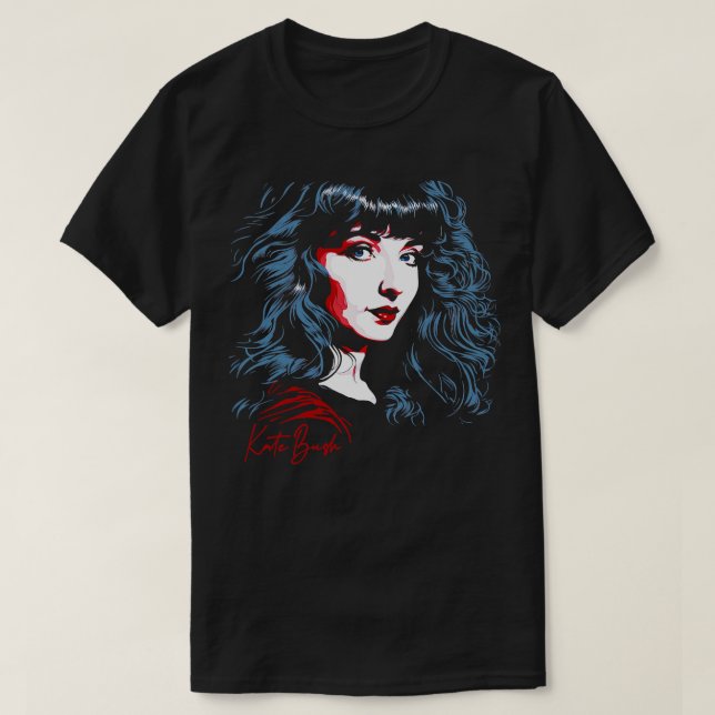 Kate Bush 80er Retro Design T-Shirt (Design vorne)