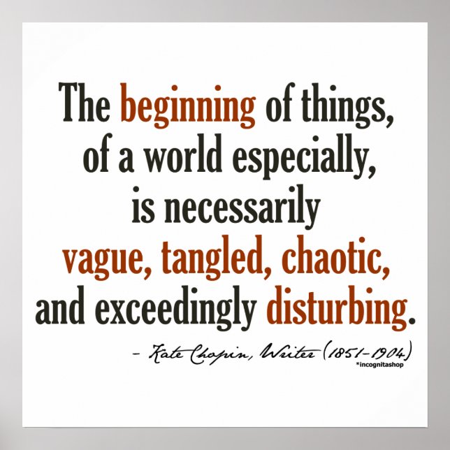 Kate Chopin Zitat Poster (Vorne)