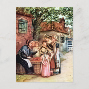 Kate Greenaway: Die Kirschenfrau Postkarte