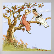Kate Greenaway, Mädchen in einem Apfelbaum, Remake