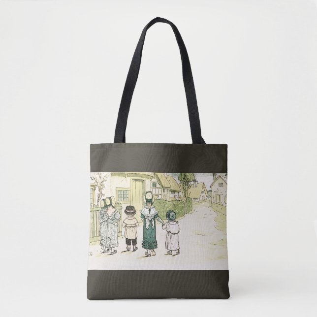 Kate Greenaway: Unter dem Fenster grau Tasche (Vorderseite)