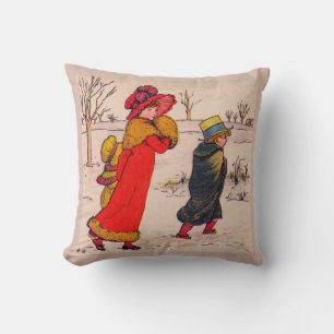 Kate Greenaway Winterszene Kissen