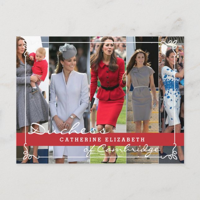 Kate Middleton Prinz George Postkarte (Vorderseite)