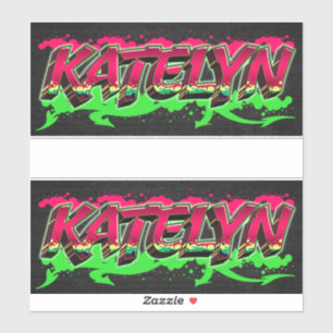 Katelyn Prénom Nom Graffiti Autocollant Autocollan