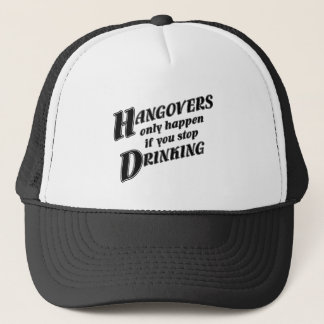 Kater geschehen nur, wenn Sie stoppen zu trinken Truckerkappe
