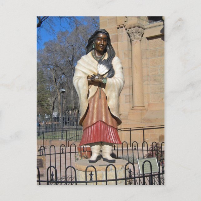 Kateri Tekakwitha Lily of the Mohawks Statue Postkarte (Vorderseite)