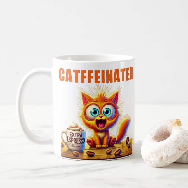 KATFFEINIERT KAFFEETASSE (Mit Donut)