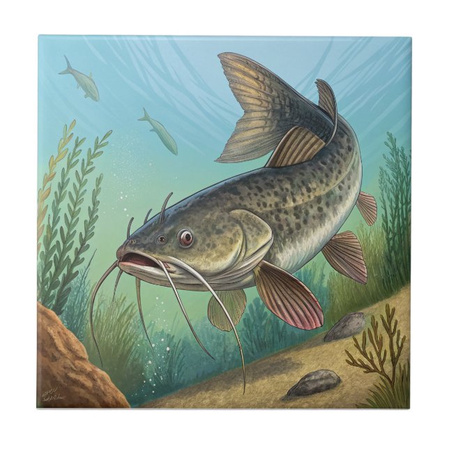 Katfisch Fliese (Vorderseite)