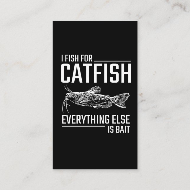Katfisch Katzenlärm Spaß Kitchenette Fischen Visitenkarte (Vorderseite)