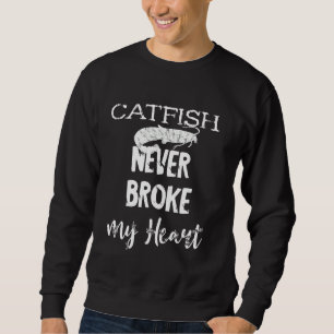 Katfische Brochen nie mein Herz Mudcat Katzen Ang Sweatshirt