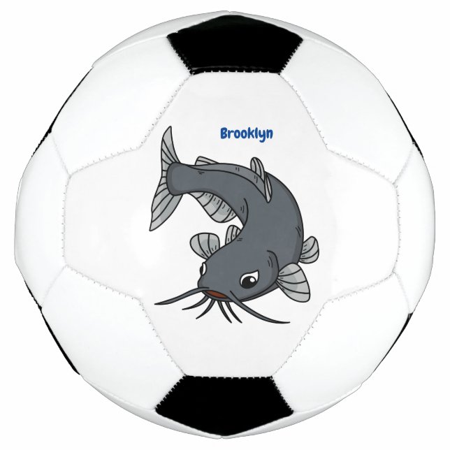 Katfish Cartoon Illustration Fußball (Vorderseite)