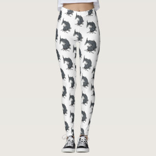 Katfish Cartoon Illustration Leggings