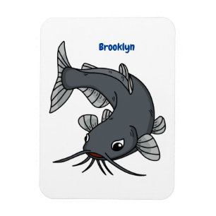 Katfish Cartoon Illustration Magnet