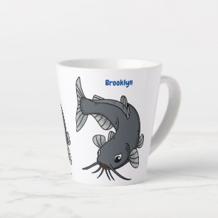Katfish Cartoon Illustration Milchtasse