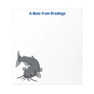 Katfish Cartoon Illustration Notizblock