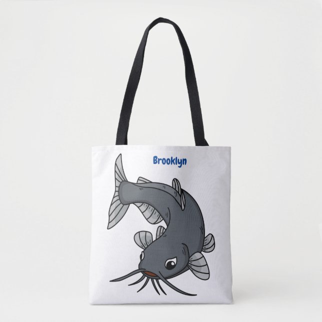 Katfish Cartoon Illustration Tasche (Vorderseite)
