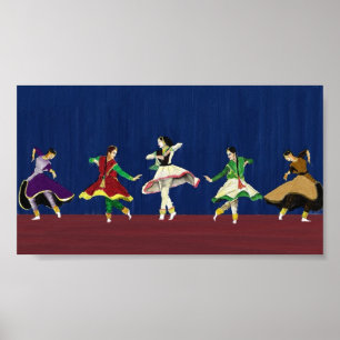 Kathak Tänzer-Miniaturdruck Poster