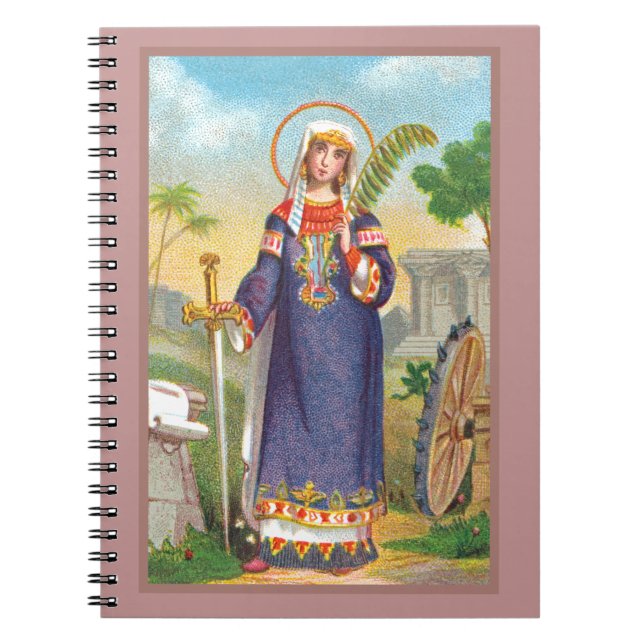 Katharina von Alexandria in ägyptischem Kleid Notizblock (Vorderseite)