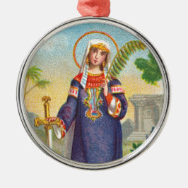 Katharina von Alexandria in ägyptischem Kleid Ornament Aus Metall