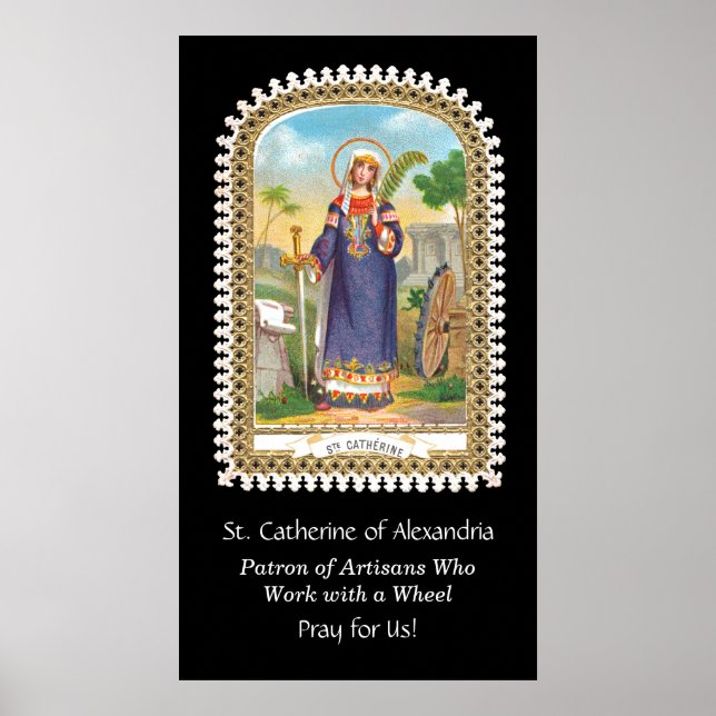 Katharina von Alexandria in ägyptischem Kleid Poster (Vorne)