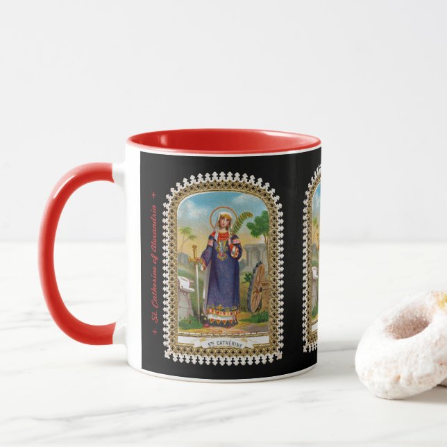Katharina von Alexandria in ägyptischem Kleid Tasse (Mit Donut)