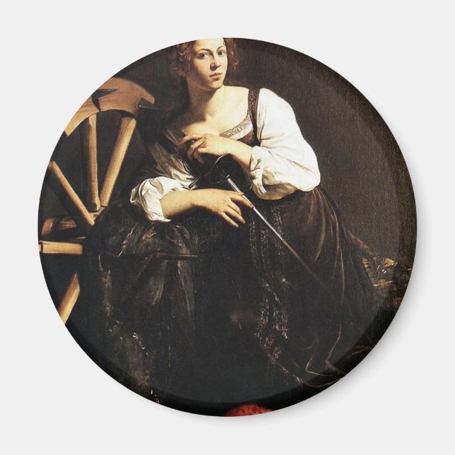 Katharina von Alexandria von Michelangelo Merisi Magnet (Vorne)