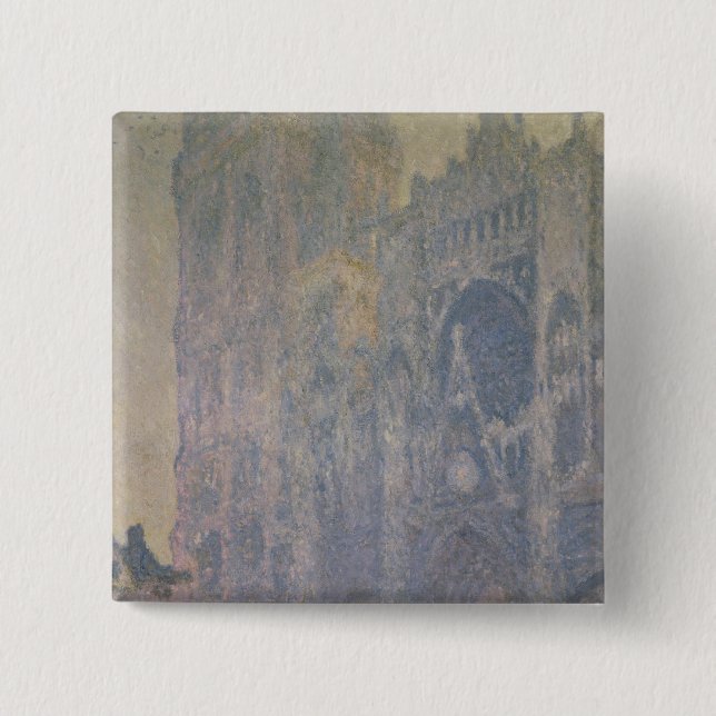 Kathedrale Claude Monets | Rouen, Harmonie im Weiß Button (Vorderseite)