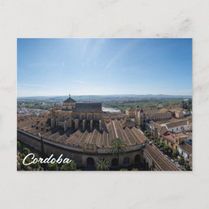 Kathedrale Cordoba von oben in Spanien Postkarte