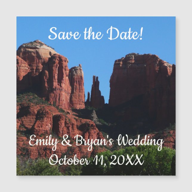 Kathedrale Felsen in Sedona Arizona Save the Date Magnetkarte (Vorderseite)
