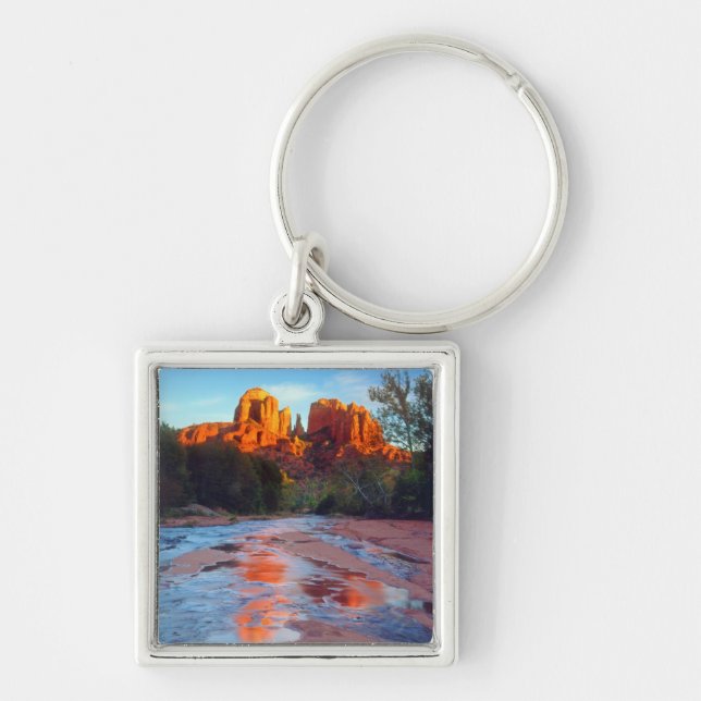 Kathedrale Felsen reflektieren Oak Creek bei Sonne Schlüsselanhänger (Vorne)